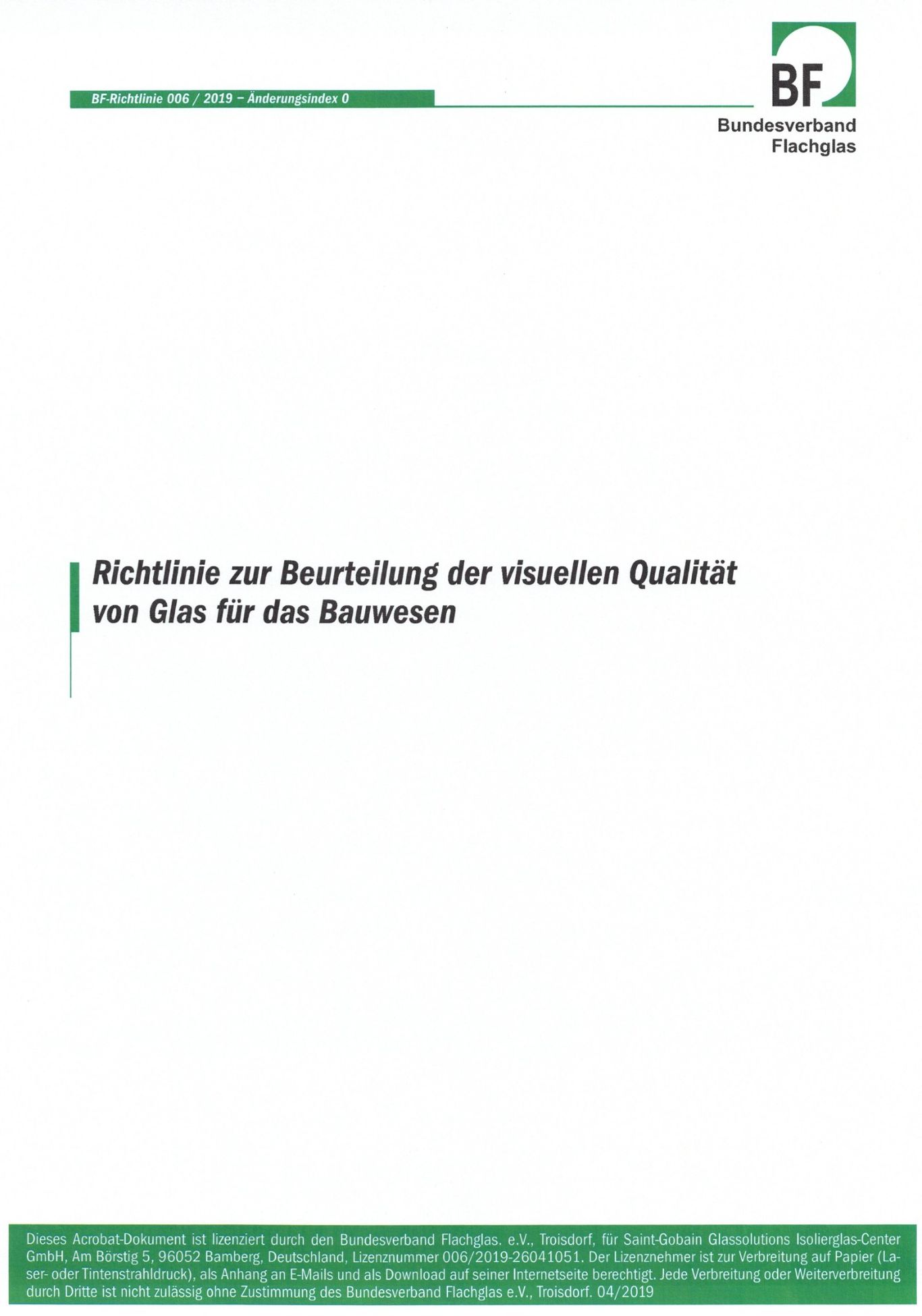 Verglasungsrichtlinien